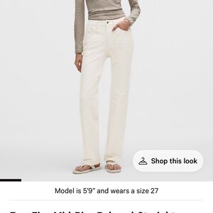 Lululemon EasyFive mid-rise straight leg pants.